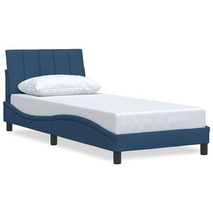 vidaXL Cadre de lit sans matelas Hanko bleu 80x200 cm tissu
