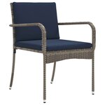vidaXL Ensemble de jardin Gris polyrotin