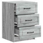 vidaXL Cabinet de chevet Sonoma gris 43 x 41 x 63 5 cm