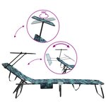 vidaXL Chauffe-soleils pliants 2 Pièces avec impression de feuilles 600D Tissu Oxford