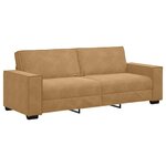 vidaXL Canapé à 3 places Marron 180 cm Velours