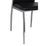 vidaXL Chaises à manger lot de 4 noir similicuir