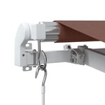 vidaXL Auvent manuel rétractable avec LED marron 500x350 cm