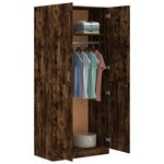 vidaXL Garde-robe Chêne fumé 90x52x200 cm Bois d'ingénierie