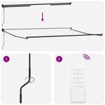 vidaXL Auvent Rétractable Blanc 400 × 300 cm Polyester