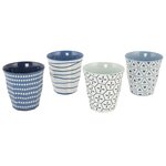 Bo-Camp Vaisselle 16 Pièces Mix & Match Mélamine Bleu