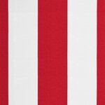 vidaXL Tissu de remplacement pour auvent rayures rouges et blanches