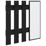 vidaXL Porte-manteau mural avec stockage avec miroir Chêne Noir 100 x 10 x 100 cm