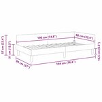 vidaXL Cadre de lit d'angle avec tête de lit Bleu 90 x 190 cm tissu