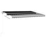 vidaXL Auvent automatique et capteur de vent LED 450x350 cm Anthracite