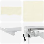 vidaXL Cadre d'auvent Crème 250 x 200 cm Polyester avec revêtement PU