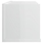vidaXL Étagère murale à CD Blanc brillant 75x18x18cm Bois d'ingénierie