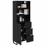 vidaXL Haut Armoire Chêne noir 69 5 x 34 x 180 cm Bois d'ingénierie
