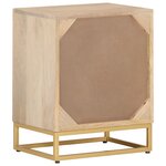 vidaXL Table de chevet 40x30x50 cm bois massif manguier et fer
