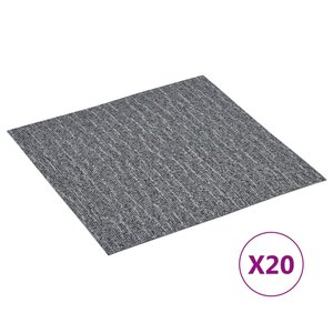 vidaXL Dalles de plancher autoadhésives 20 Pièces PVC 1 86 m² gris