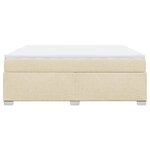 vidaXL Sommier à lattes de lit avec matelas Crème 180x200 cm Tissu