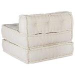 vidaXL Pouf modulaire crème 70x70x54 tissu