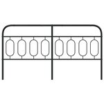 vidaXL Tête de lit métal noir 193 cm