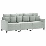 vidaXL Ensemble de canapés 2 Pièces avec coussins Gris clair Velours