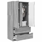 vidaXL Cabinet de salle de bain Gris Sonoma 79 5 x 49 x 156 cm
