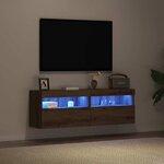 vidaXL Meuble TV mural 2 Pièces chêne artisanal 60 x 30 x 40 cm