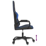 vidaXL Chaise de jeu de massage Noir et bleu Similicuir