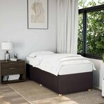 vidaXL Cadre de lit sans matelas marron foncé 90x190 cm tissu