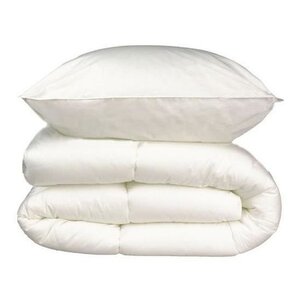Linge de lit Microfibre - 1 Couette chaude 140 x 200 cm + 1 Oreiller 60 x 60 cm blanc