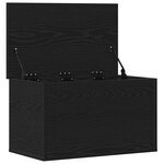 Boîte de rangement vidaXL avec couvercle en chêne noir 60x35x35 cm en bois d'ingénierie