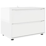 vidaXL Armoire de rangement Blanc brillant 80 x 48 x 57 cm