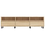 vidaXL Meuble TV chêne sonoma 150x30x44 5 cm bois d'ingénierie