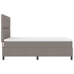 vidaXL Lit à ressorts avec matelas et LED taupe  140x200 cm en tissu