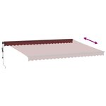 vidaXL Auvent rétractable automatique bordeaux 500x350 cm