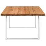 vidaXL Table à manger marron clair bois de chêne massif rectangulaire