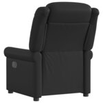 vidaXL Fauteuil inclinable Noir brillant Similicuir