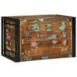 vidaXL Coffre de Rangement Multicolore 80x50x50 cm en Bois Récupéré