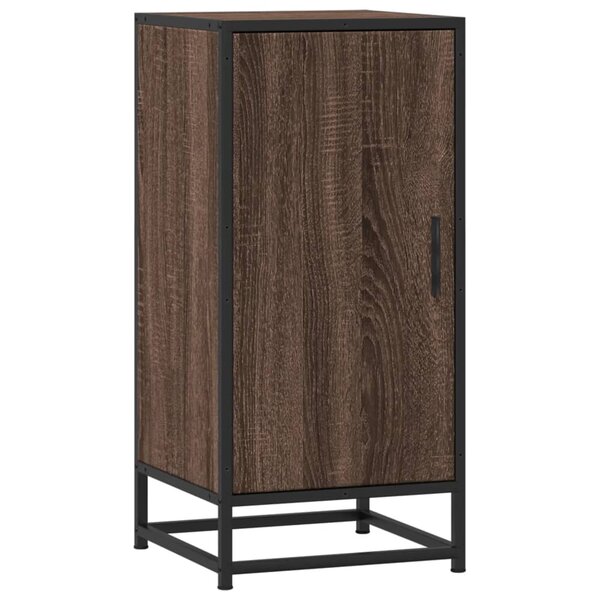 vidaXL Buffet chêne marron 35 5x35x76 cm bois d'ingénierie et métal