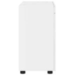 vidaXL Armoire de lavabo de salle de bain TULUM Blanc brillant