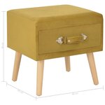 vidaXL Tables de chevet 2 Pièces Moutarde 40x35x40 cm Velours