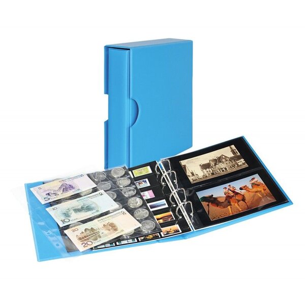 Album Publica M Color Lindner pour cartes postales  photos. Couleur - Bleu NAUTIC