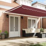 vidaXL Auvent rétractable automatique bordeaux 500x300 cm