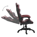 vidaXL Chaise de jeu Rouge bordeaux Similicuir