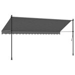 vidaXL Auvent rétractable anthracite 400x150 m tissu et acier