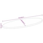 vidaXL Dessus de table 90x40x3 8 cm ovale bois massif de manguier