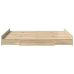 vidaXL Cadre de lit avec rangement Chêne sonoma 150 x 200 cm