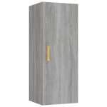 vidaXL Armoire murale Sonoma gris 34 5x34x90 cm Bois d'ingénierie
