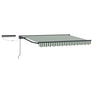 vidaXL Auvent rétractable électrique Vert  Blanc  Anthracite 3 x 2 5 m