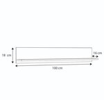 Etagère murale 100 cm grise