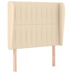 vidaXL Sommier à lattes de lit avec matelas Crème 80x200 cm Tissu