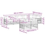 vidaXL Ensemble de canapés d'extérieur 8 pc Blanc et Beige Polyester